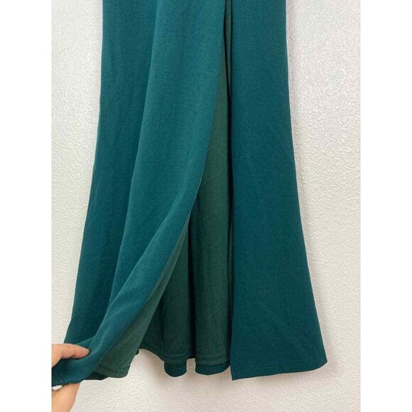 Lulus Dress Aveline Green Off the Shoulder Maxi Gown Prom Mermaid Formal Small S - Picture 7 of 12